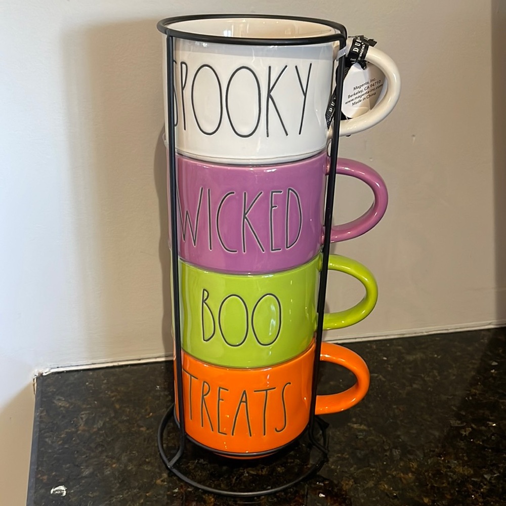 Rae Dunn - SPOOKY/WICKED/BOO/TREATS - mug stacker